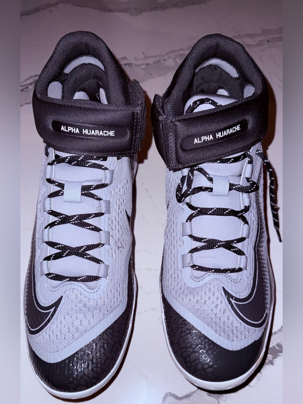 Brand New Nike Alpha Huarache Baseball Cleats Black White Men’s Size 13